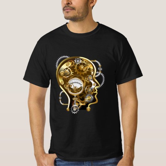 Stoomstijl hoofd met manometer t-shirt (Voorkant)