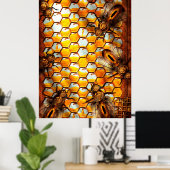 Stoomstijl - Imkerij - De bijenkorf Poster (Thuiskantoor)