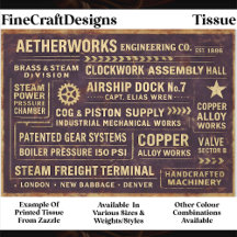 Stoomstijl Industriële Typografie Bord FA4 Decoupa