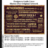 Stoomstijl Industriële Typografie Bord FA4 Decoupa Tissuepapier