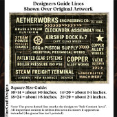 Stoomstijl Industriële Typografie Bord FA5 Découpa Tissuepapier