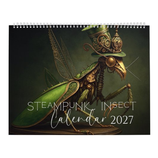Stoomstijl Insecten Kalender 2027 (Hoes)