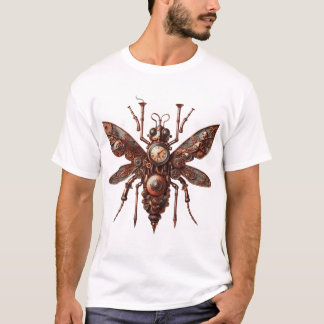 Stoomstijl Insecten Ontwerp T-Shirt