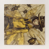 Stoomstijl Insectendame Legpuzzel (Horizontaal)