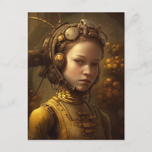 Stoomstijl Insectenvrouw  Briefkaart (Voorkant)