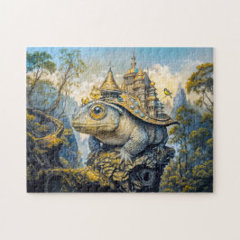 Stoomstijl kasteelpaddo legpuzzel