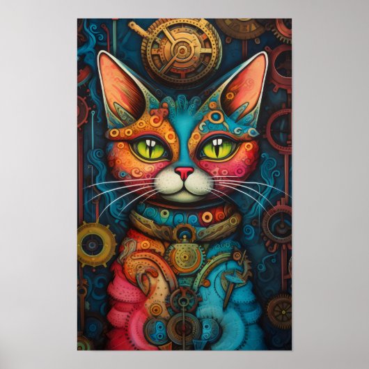 Stoomstijl kat 1 van 21 poster (Voorkant)