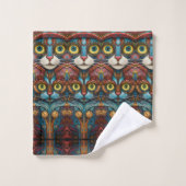 Stoomstijl kat 21 van 21 bad handdoek (Wasdoekje)
