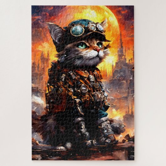 Stoomstijl Kat II Legpuzzel (Verticaal)