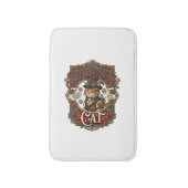 Stoomstijl Kat Kat Stoomstijl Vintage Badmat (Voorkant Verticaal)