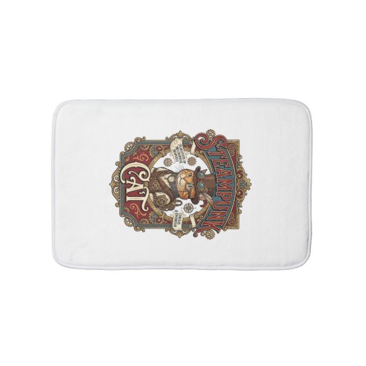 Stoomstijl Kat Kat Stoomstijl Vintage Badmat (Voorkant)