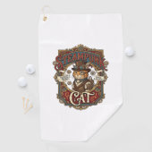 Stoomstijl Kat Kat Stoomstijl Vintage Golfhanddoek (Insitu)