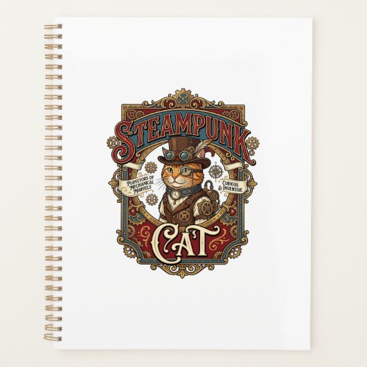 Stoomstijl Kat Kat Stoomstijl Vintage Planner (Voorkant)