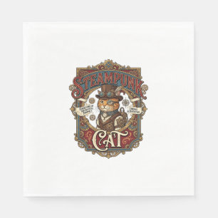 Stoomstijl Kat Kat Stoomstijl Vintage Servet