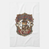 Stoomstijl Kat Kat Stoomstijl Vintage Theedoek (Verticaal)