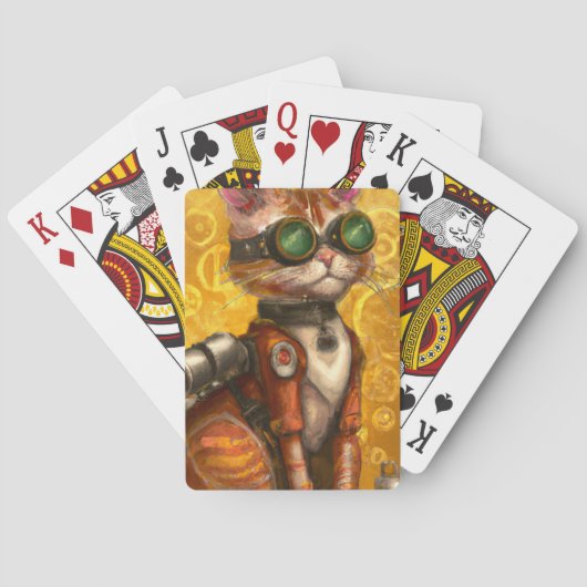 Stoomstijl kat pokerkaarten (Achterkant)