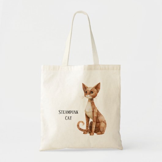 Stoomstijl Kat Tote Bag (Voorkant)