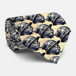 Stoomstijl Katten Das – Vintage Sepia Stijl