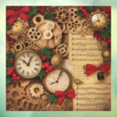 Stoomstijl Kerst Ruitstickers Raamsticker (Vel 3)