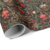 Stoomstijl kerstcadeaupapier cadeaupapier (Rol Hoek)