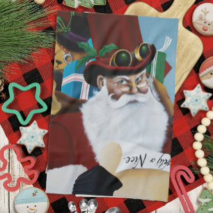 Stoomstijl Kerstman Victoriaanse Kerst Fantasie Ku Theedoek