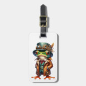 Stoomstijl Kikker Bagagelabel (Voorkant verticaal)
