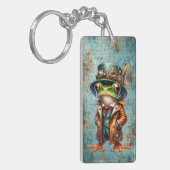 Stoomstijl Kikker Sleutelhanger (Voorkant Links)