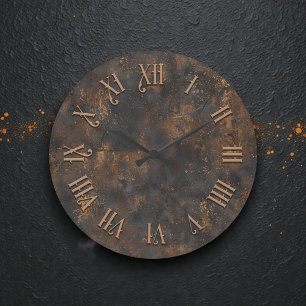 Stoomstijl Landelijke Metalen Wandklok