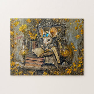 Stoomstijl leesmuis legpuzzel