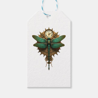 Stoomstijl Libelle Victoriaanse Kunst Mechanische  Cadeaulabel