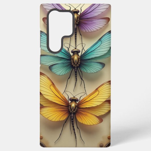 Stoomstijl Libellen Samsung Galaxy Hoesje (Achterkant)