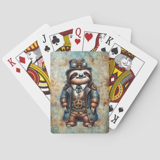 Stoomstijl Luiaard Pokerkaarten (Achterkant)