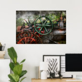 Stoomstijl - Machine - Transport van de toekomst Poster (Thuiskantoor)