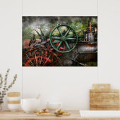 Stoomstijl - Machine - Transport van de toekomst Poster (Keuken)
