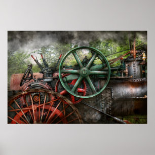 Stoomstijl - Machine - Transport van de toekomst Poster