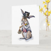 Stoomstijl March Hare Kaart (Gele Bloem)