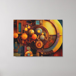 Stoomstijl Mechanische Bol Compositie Canvas Afdruk