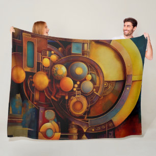 Stoomstijl Mechanische Bol Compositie Fleece Deken
