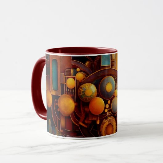 Stoomstijl Mechanische Bol Compositie Mok (Voorkant links)