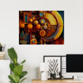 Stoomstijl Mechanische Bol Compositie Poster (Thuiskantoor)
