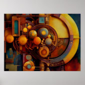 Stoomstijl Mechanische Bol Compositie Poster (Voorkant)