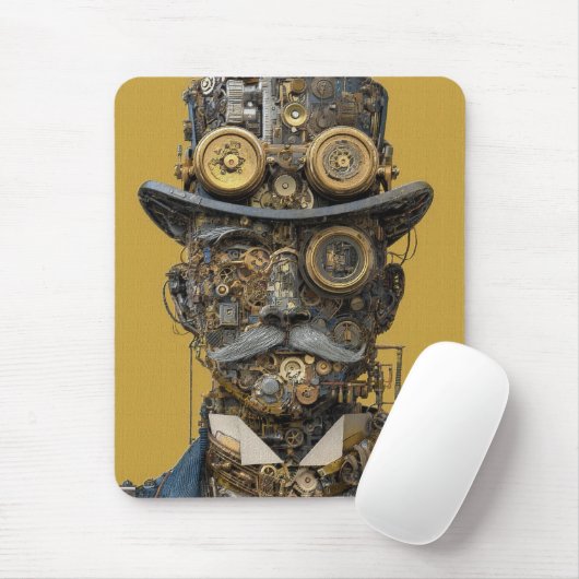 Stoomstijl Mechanische Heer Muismat (Met muis)