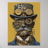Stoomstijl Mechanische Heer Poster (Voorkant)