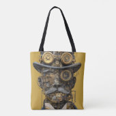 Stoomstijl Mechanische Heer Tote Bag (Achterkant)