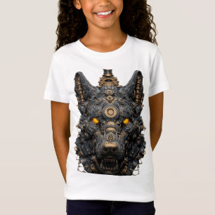 Stoomstijl Mechanische Wolfskop - Cyberpunk Robot T-shirt