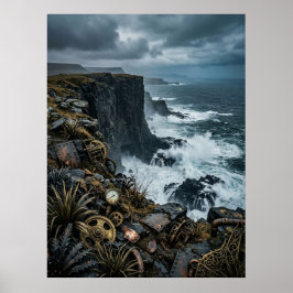 Stoomstijl Oceaan Klinker Ruïnes Poster