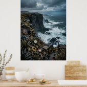 Stoomstijl Oceaan Klinker Ruïnes Poster (Keuken)