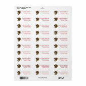 Stoomstijl Olifant Stem Retouradres Etiket (Full Sheet)