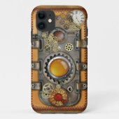 Stoomstijl op leer Case-Mate iPhone case (Achterkant)