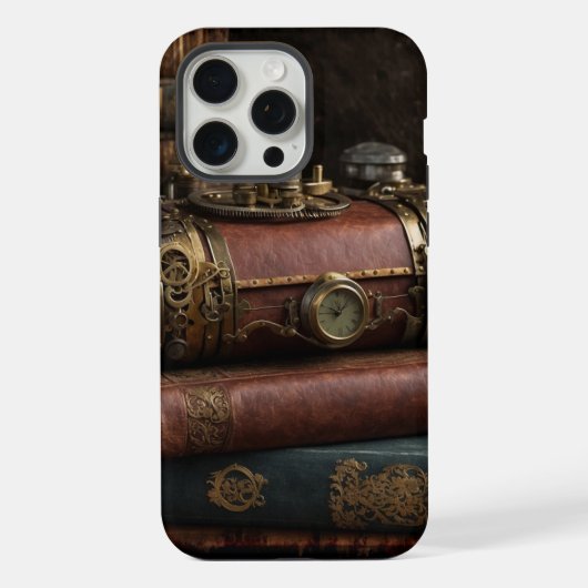 Stoomstijl Oude Boeken iPhone Hoesje (Achterkant)